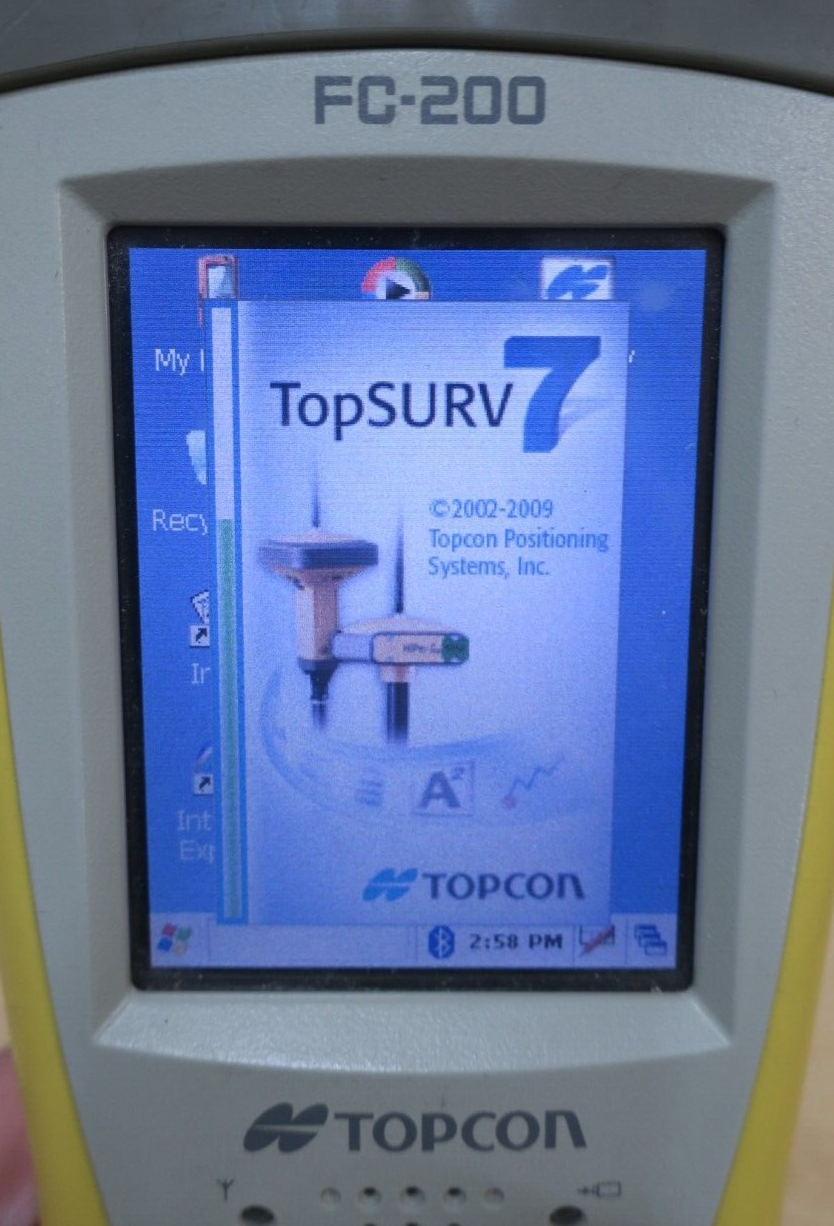 Topcon GR-3 Digital UHF GNSS GPS Receiver FC-200 Field Controller Base & Rover