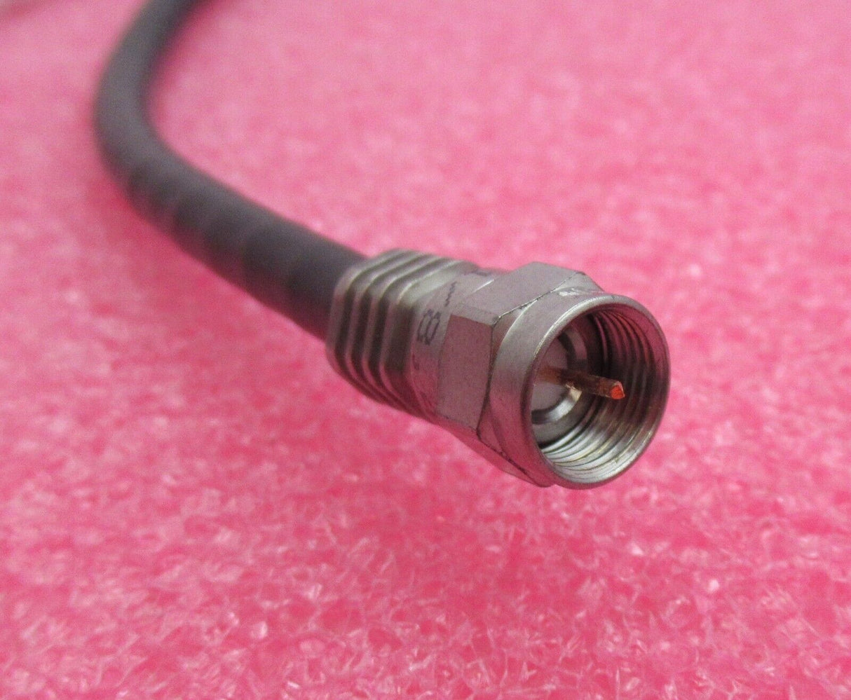 Job Lot 2 x F Connector Male To F Connector Male 1.6M Black RF Coaxial Cable