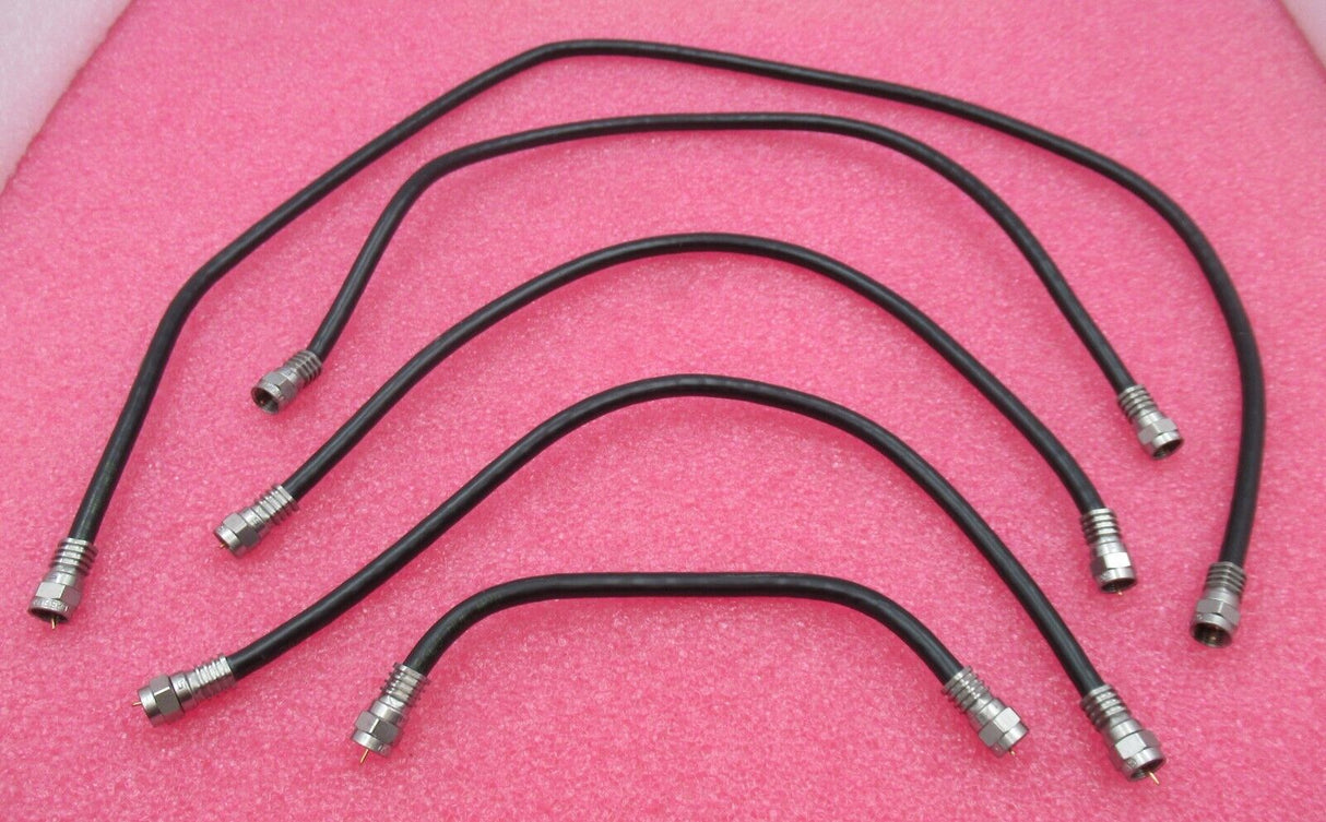 Job Lot 5 x F Connector To F Connector Male Black Coaxial Cable Different Lengths