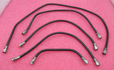 Job Lot 5 x F Connector To F Connector Male Black Coaxial Cable Different Lengths