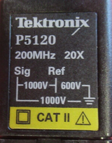 Tektronix P5120 200MHz 20x Passive Oscilloscope Probe For TPS2000 Series