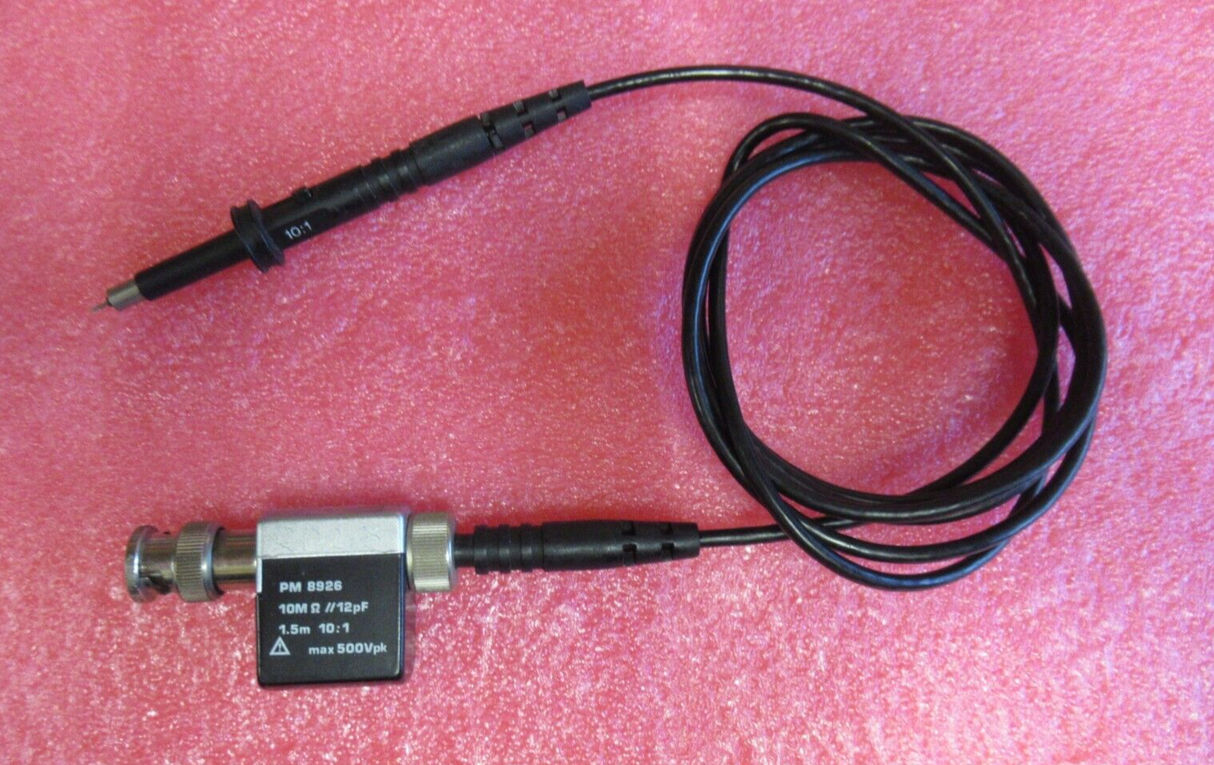 Philips PM8926 Oscilloscope Passive Probe Set 10M? 12pF 1.5ns 10:1 500V Max