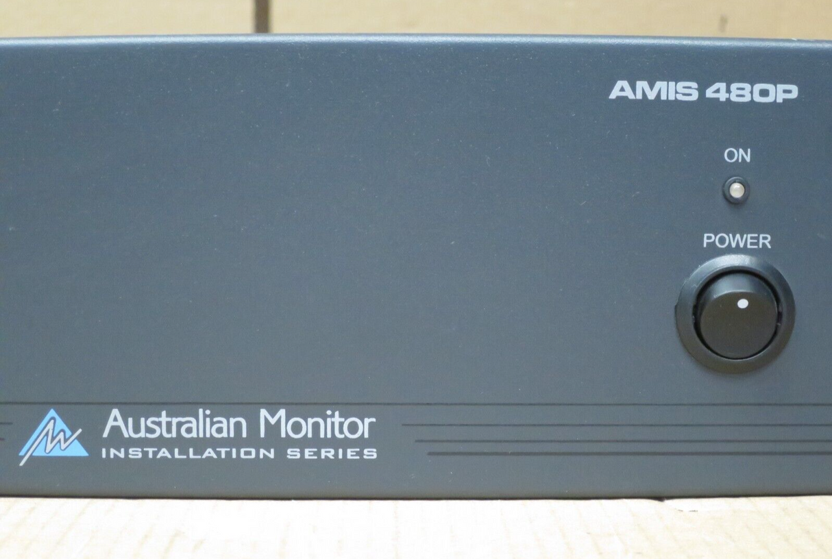 Australian Monitor Amis 480P 4 Channel 80 Watt 70/100 Volt 8 Ohm Amplifier